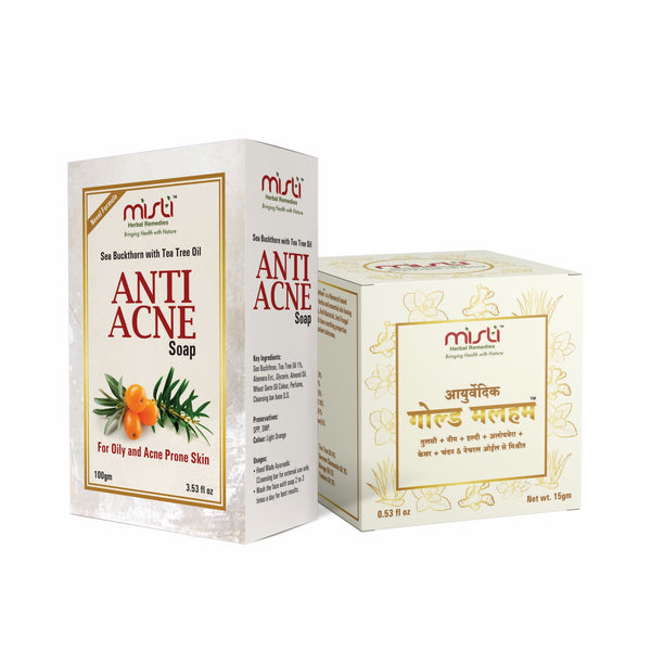 Misti's Ayurvedic Gold Malam & Anti Acne Soap Combo