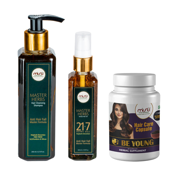 MASTER HERBS SHAMPOO + MASTER HERBS OIL + HAIR CARE CAPSULE